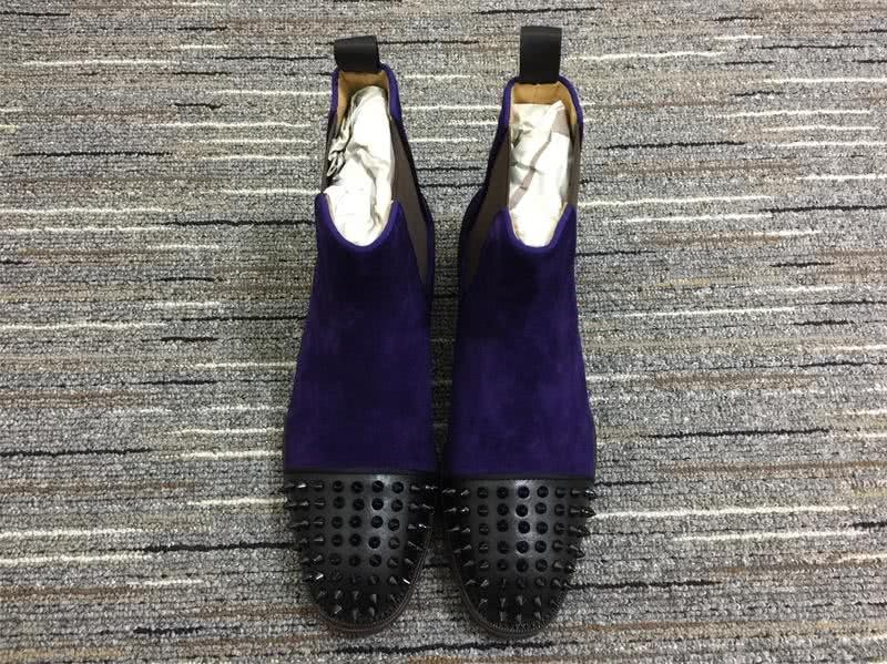 Christian Louboutin Boots Suede Purple Black Men 3