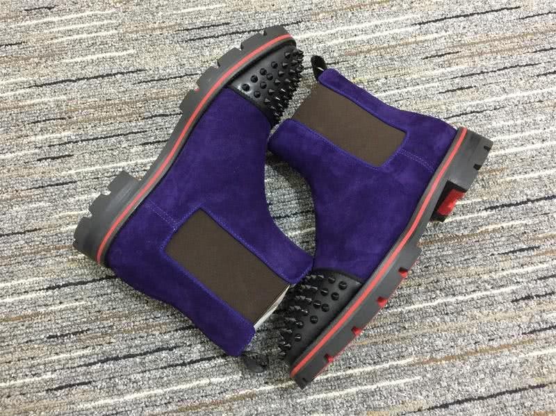 Christian Louboutin Boots Suede Purple Black Men 4