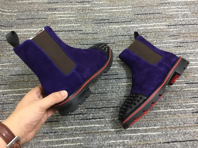 Christian Louboutin Boots Suede Purple Black Men 5