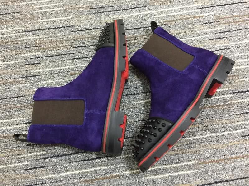 Christian Louboutin Boots Suede Purple Black Men 7