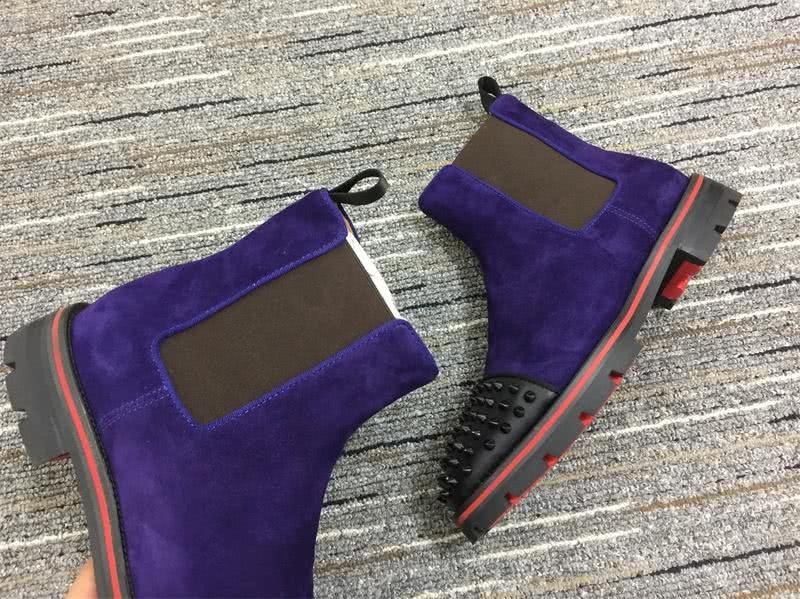 Christian Louboutin Boots Suede Purple Black Men 8