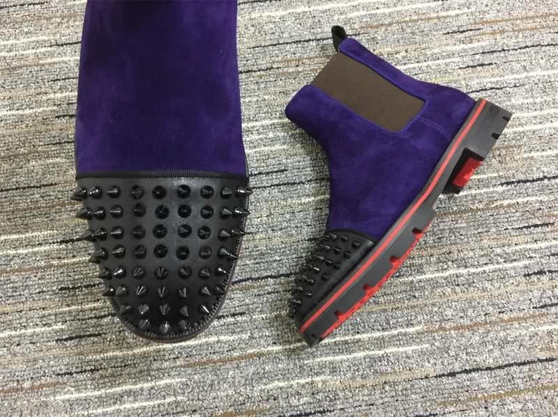 Christian Louboutin Boots Suede Purple Black Men 9