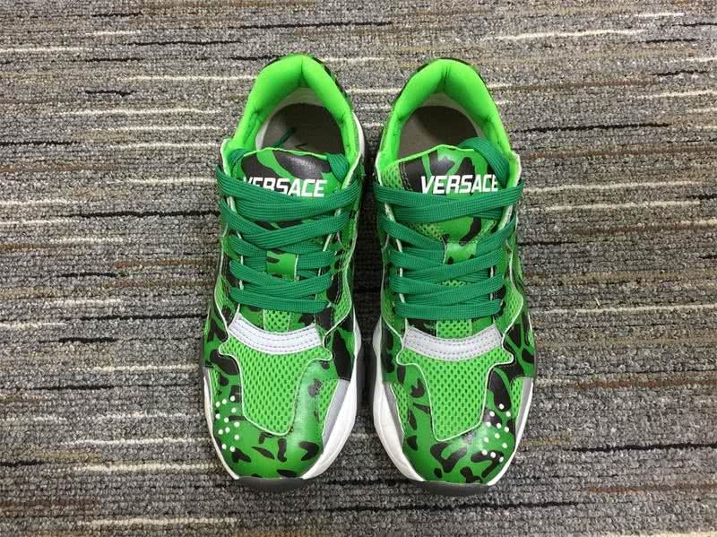 Versace Sneakers High Quality Green Black White Grey Men Women 3