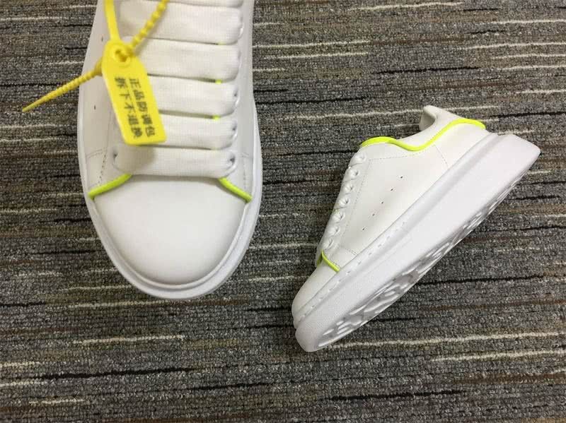 Alexander McQueen Sneakers Leather White Yellow Men Women 9