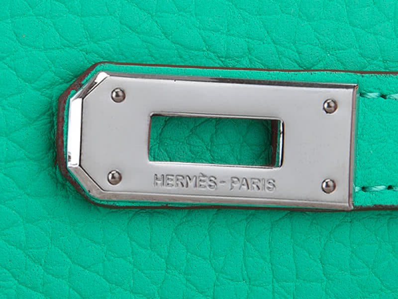 Hermes Dogon Togo Original Leather Kelly Long Wallet Green 5