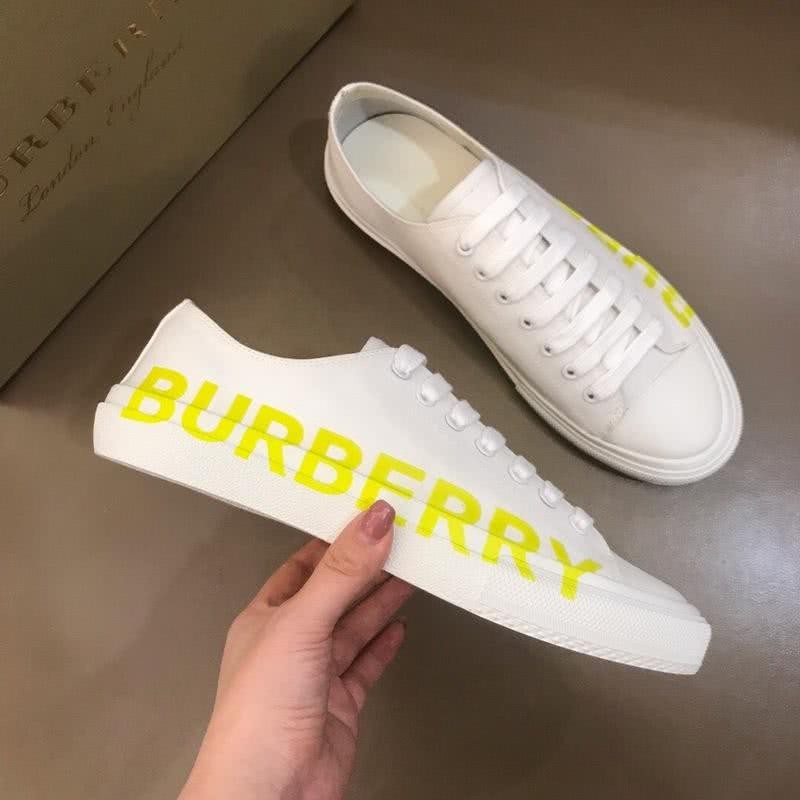 Burberry Sneakers Top Quality Low Top White Yellow Men 4