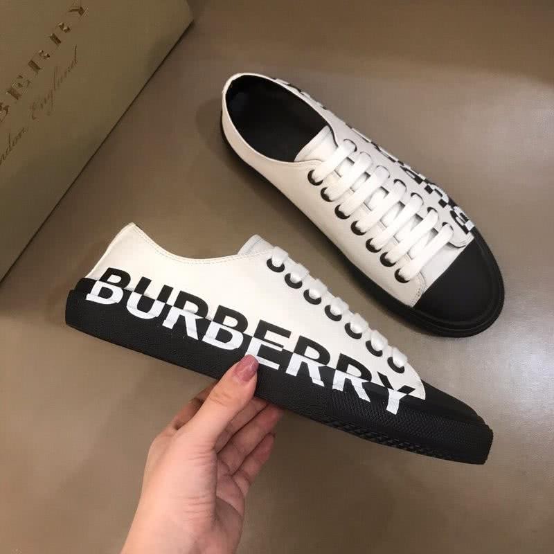 Burberry Sneakers Top Quality Low Top White Upper Black Sole Men 4