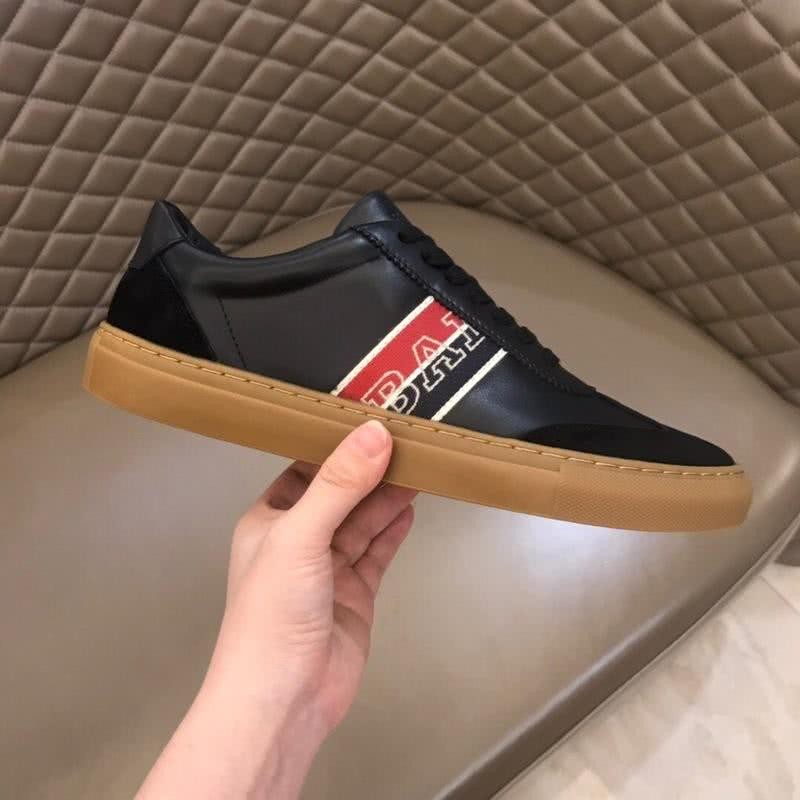 Burberry Sneakers Real Leather Black Red Men 6