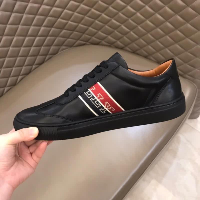 Burberry Sneakers Real Leather Black Red Men 16