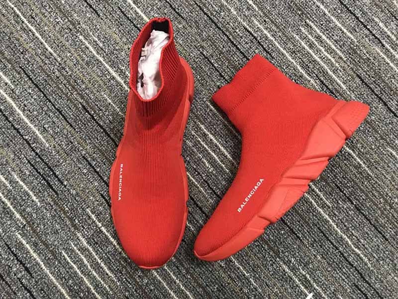 Balenciaga Stretch Mesh High Top sock boots All Red 4