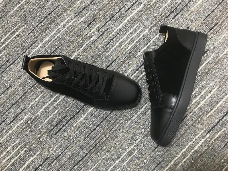Christian Louboutin Sneakers Low Top Leather Black Men Women 7