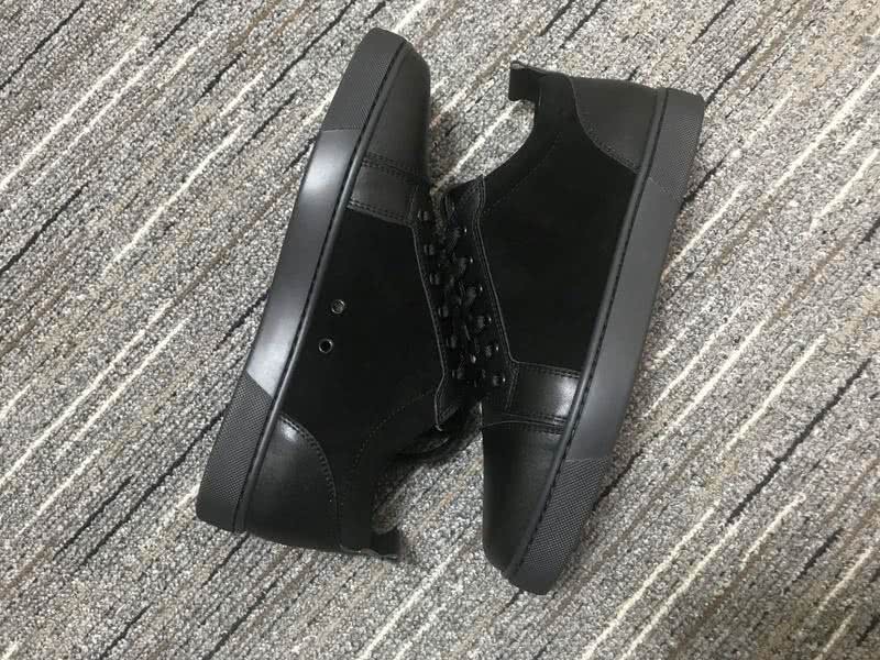 Christian Louboutin Sneakers Low Top Leather Black Men Women 9