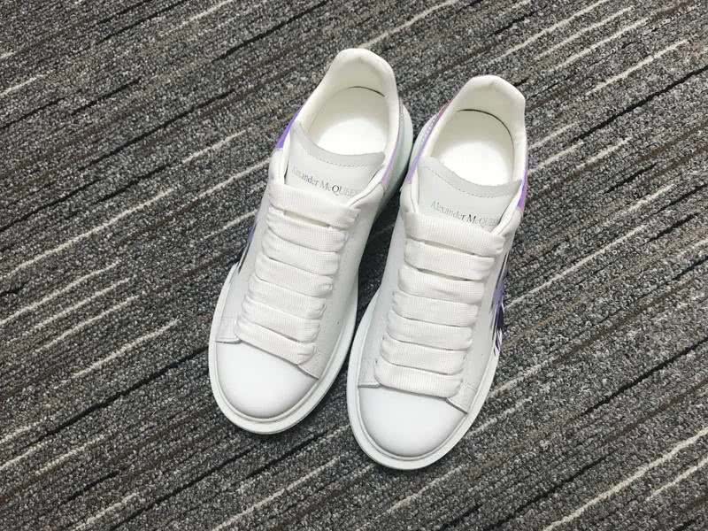 Alexander McQueen Sneakers Leather White Purple Men Women 6