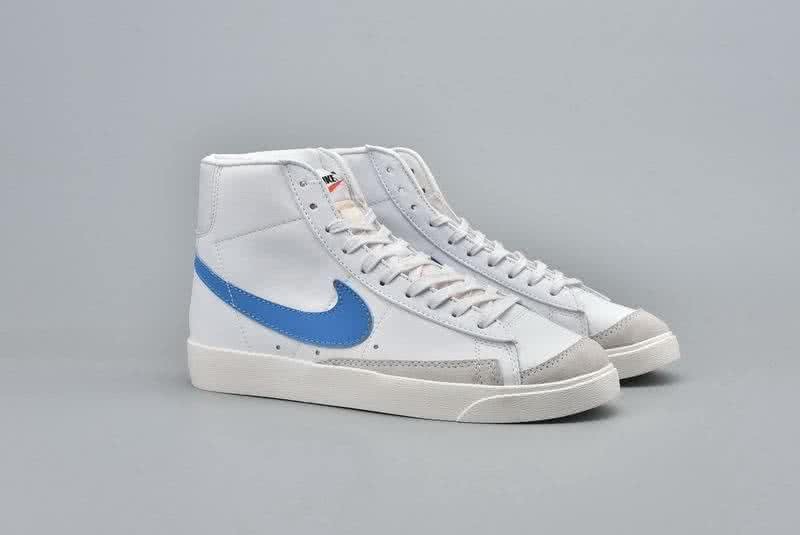 Nike Blazer Sneakers High White Grey Blue Men Women 2