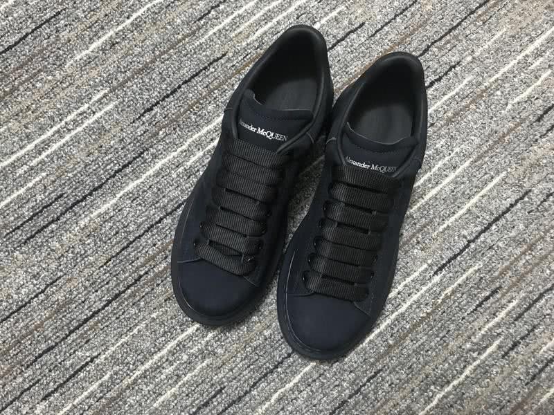 Alexander McQueen Sneakers Leather All Black Men Women 8
