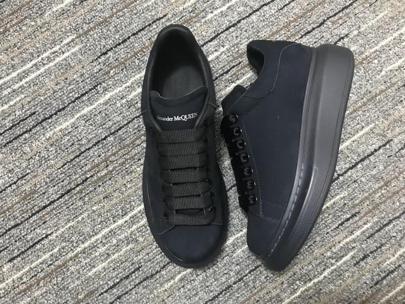 Alexander McQueen Sneakers Leather All Black Men Women 1