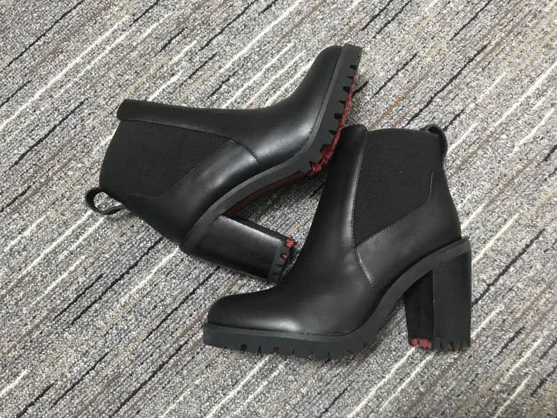 Christian Louboutin Boots Leather Heels Black Women 2