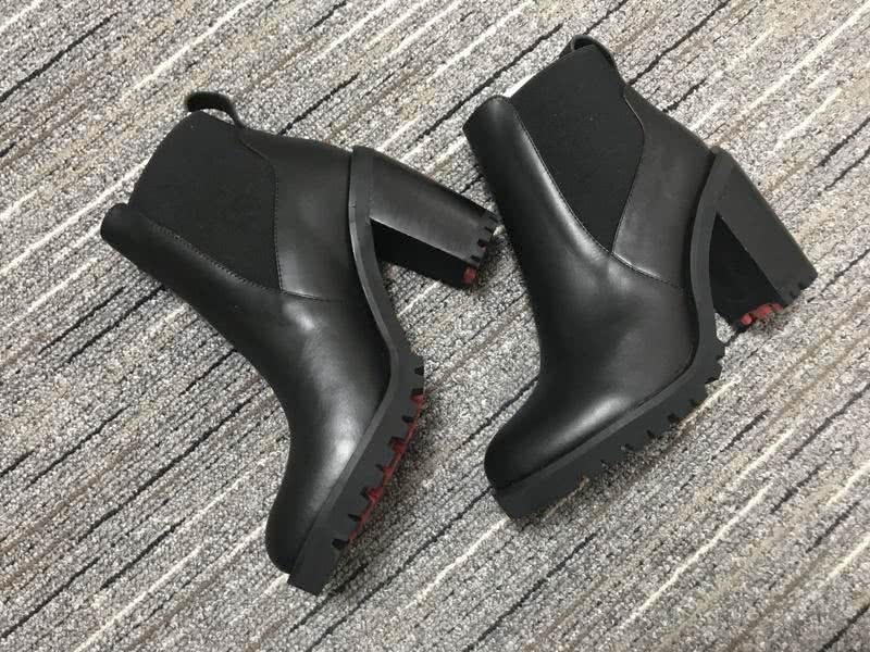 Christian Louboutin Boots Leather Heels Black Women 5