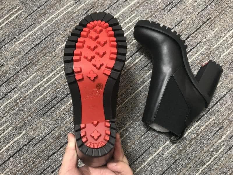 Christian Louboutin Boots Leather Heels Black Women 9