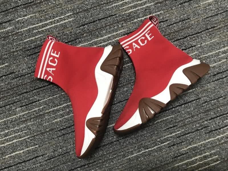 Versace Sock Shoes High Quality Red White Brown Men Women 9
