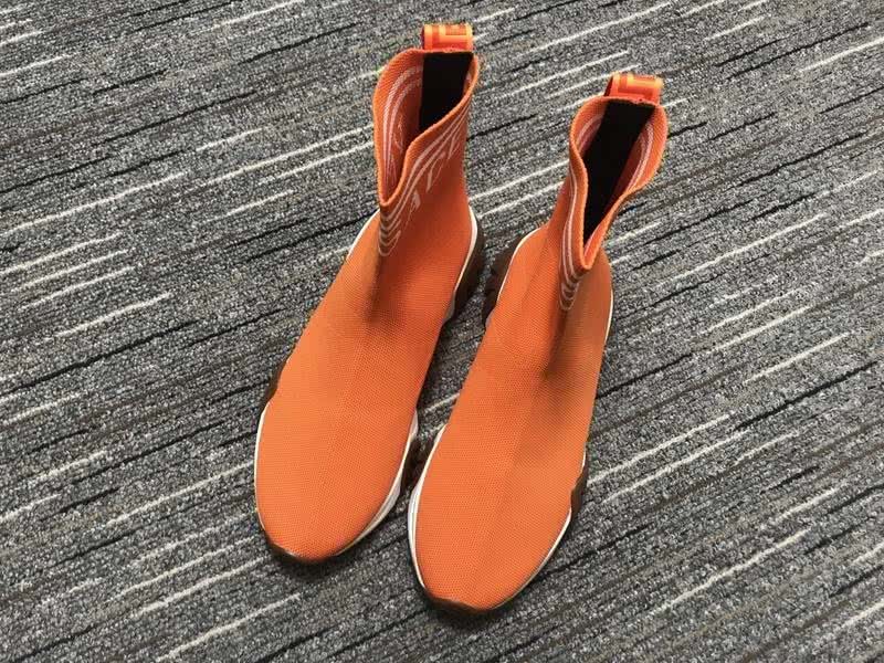 Versace Sock Shoes High Quality Orange White Brown Men Women 5