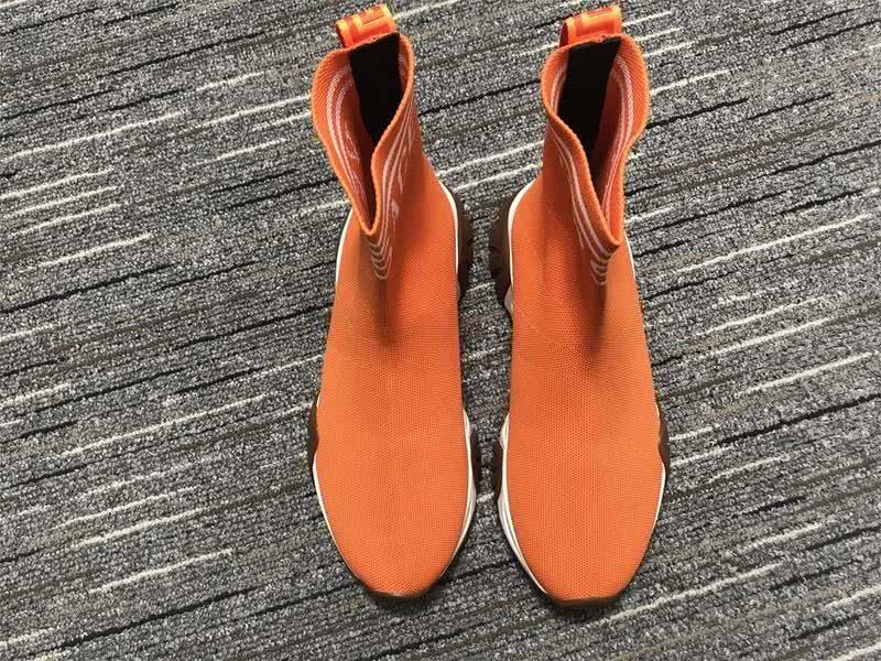Versace Sock Shoes High Quality Orange White Brown Men Women 6