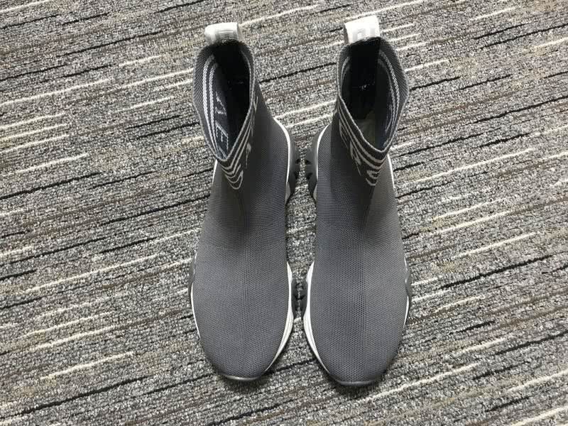Versace Sock Shoes High Quality Grey White Men Women 6