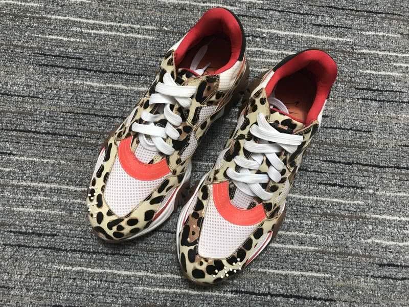 Versace Sneakers High Quality Leopard White Brown Men Women 5