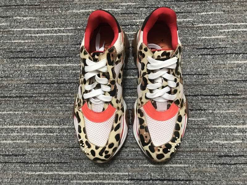 Versace Sneakers High Quality Leopard White Brown Men Women 6