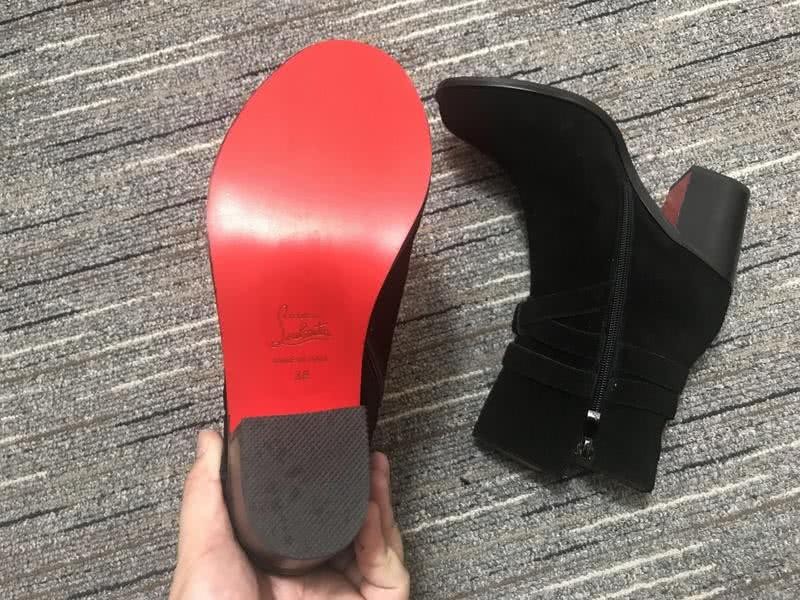 Christian Louboutin Boots Heels Suede Black Women 3
