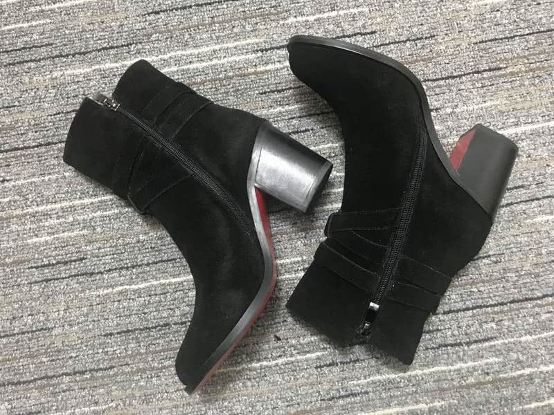 Christian Louboutin Boots Heels Suede Black Women 8