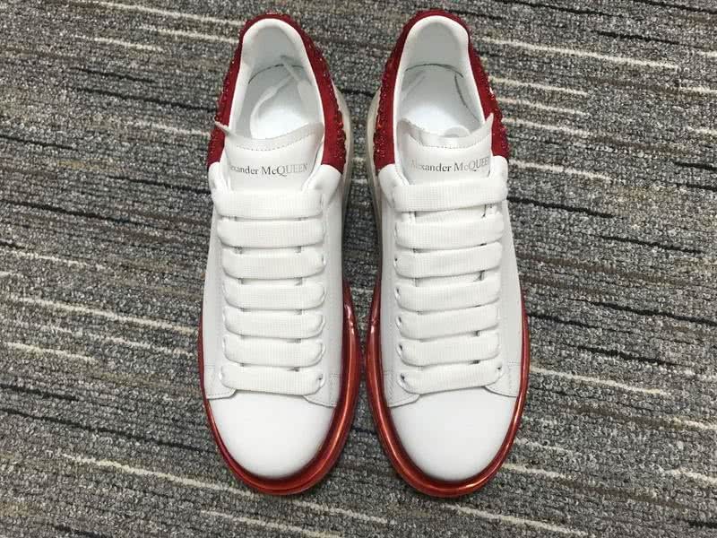 Alexander McQueen Sneakers Leather White Red Men Women 8