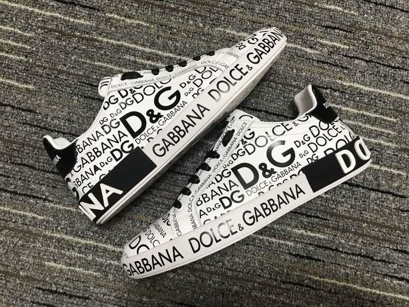 Dolce&Gabbana Portofino Sneakers White Black Men Women 3
