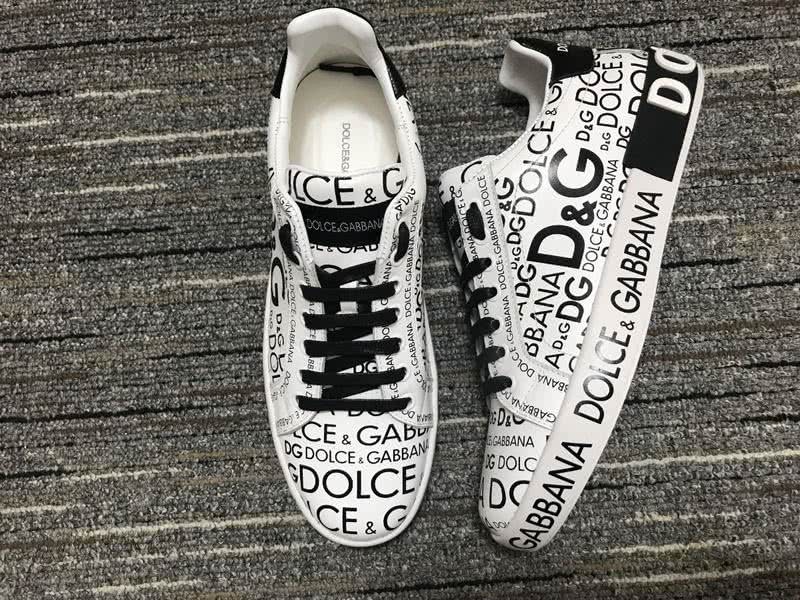 Dolce&Gabbana Portofino Sneakers White Black Men Women 5