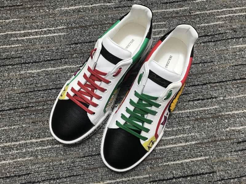 Dolce&Gabbana Portofino Sneakers White Black Red And Green Men Women 1