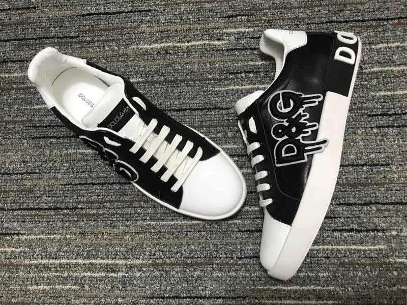Dolce&Gabbana Portofino Sneakers Black White Men Women 7