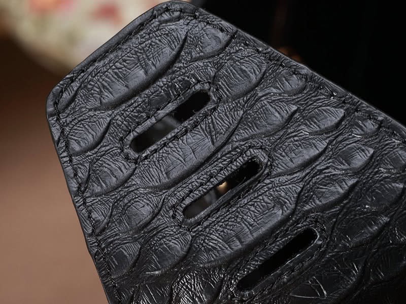 Celine Tie Nano Top Handle Bag Leather Black Python 17