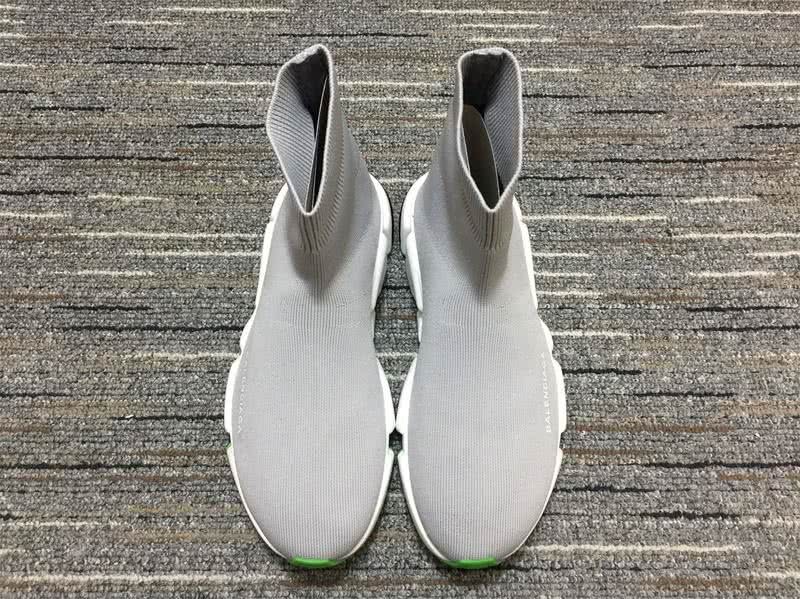 Balenciaga Speed Trainers Grey White And Green Sneakers Men Women 2