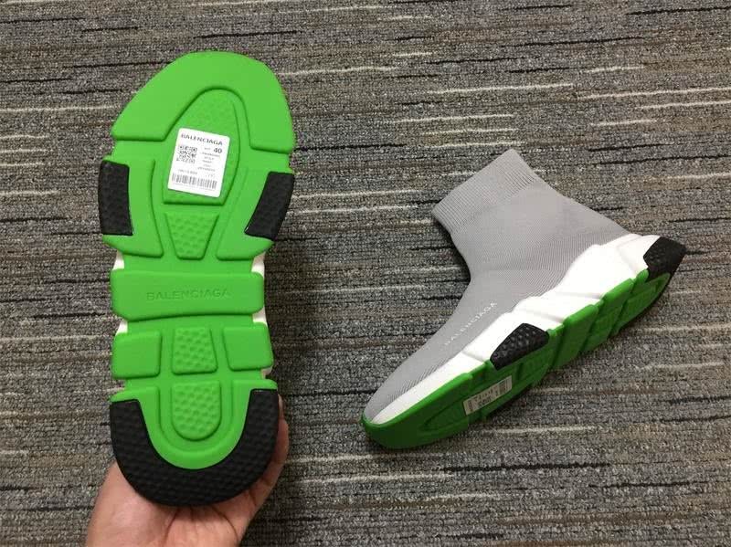 Balenciaga Speed Trainers Grey White And Green Sneakers Men Women 6