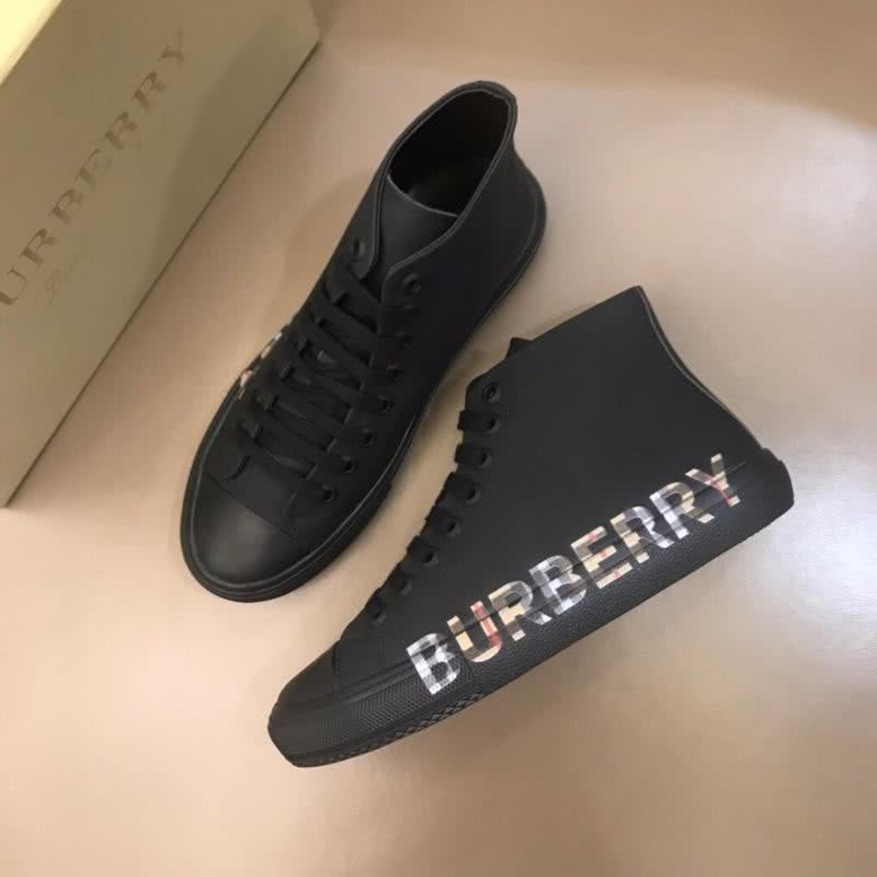 Burberry Sneakers Top Quality White Letters Black Men 1