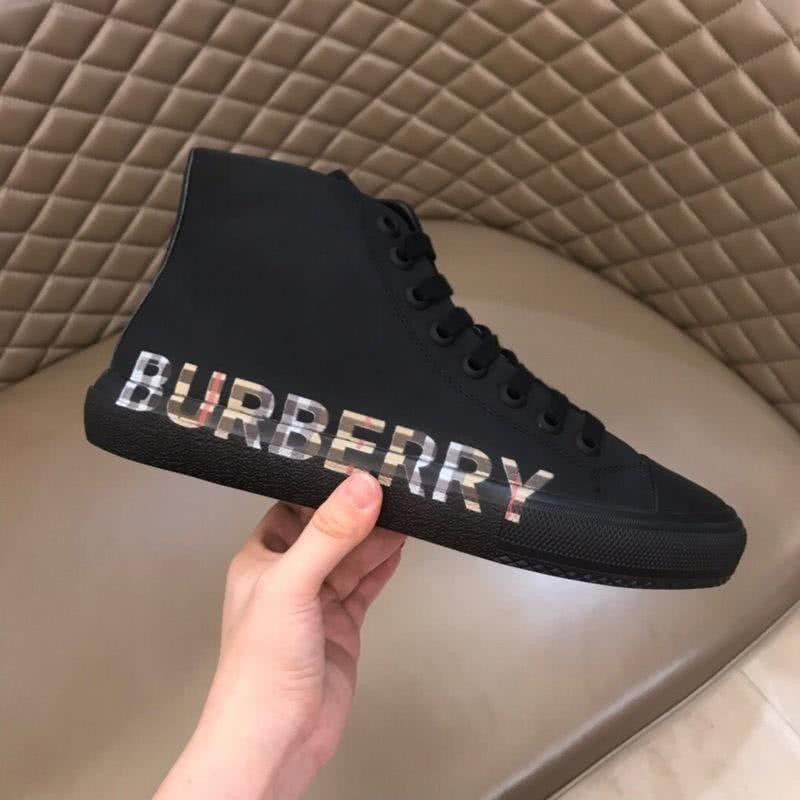 Burberry Sneakers Top Quality White Letters Black Men 6