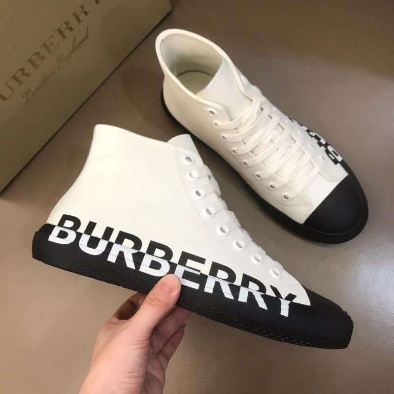 Burberry Sneakers Top Quality White Upper Black Sole Men 4