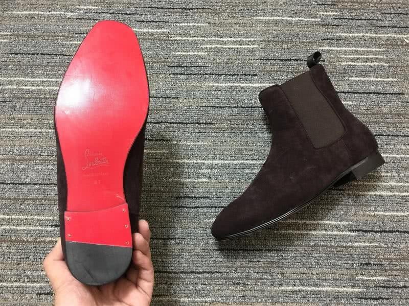 Christian Louboutin Boots Suede Coffee Men 3