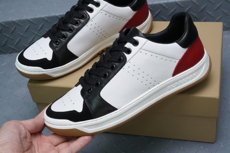 Burberry Sneakers Real Leather White Black Red Men 8
