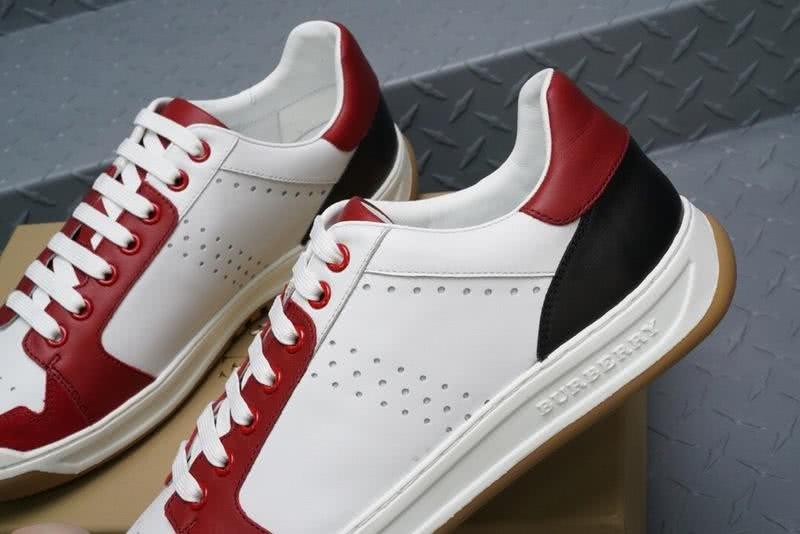Burberry Sneakers Real Leather White Black Red Men 7