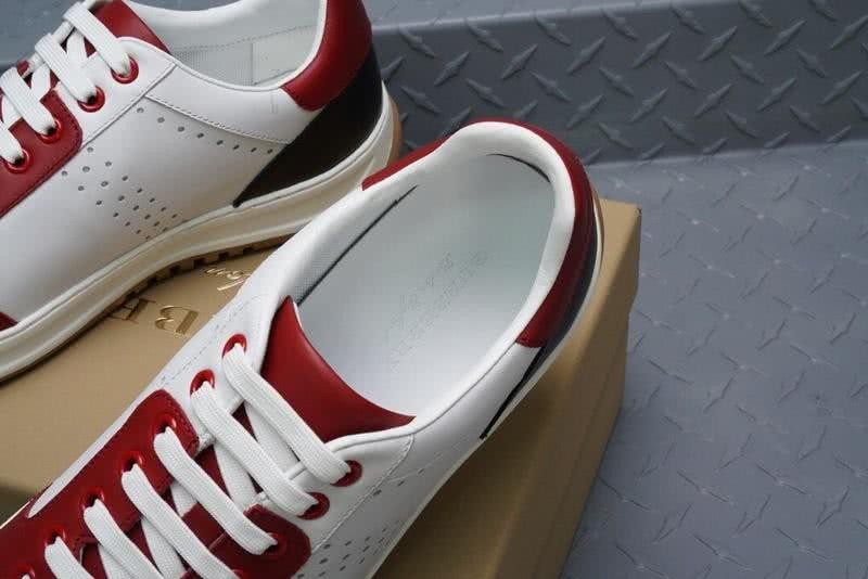 Burberry Sneakers Real Leather White Red Black Men 7