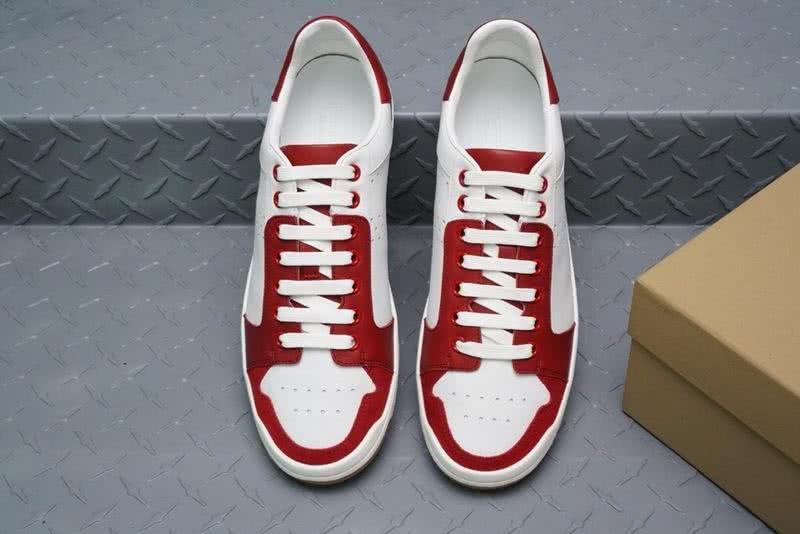Burberry Sneakers Real Leather White Red Black Men 8