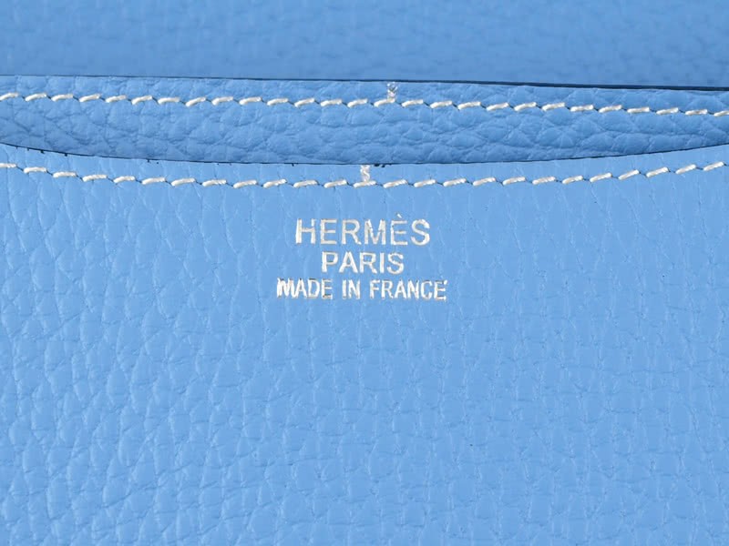 Hermes Constance 23 Single Shoulder Bag Togo Leather Blue 7