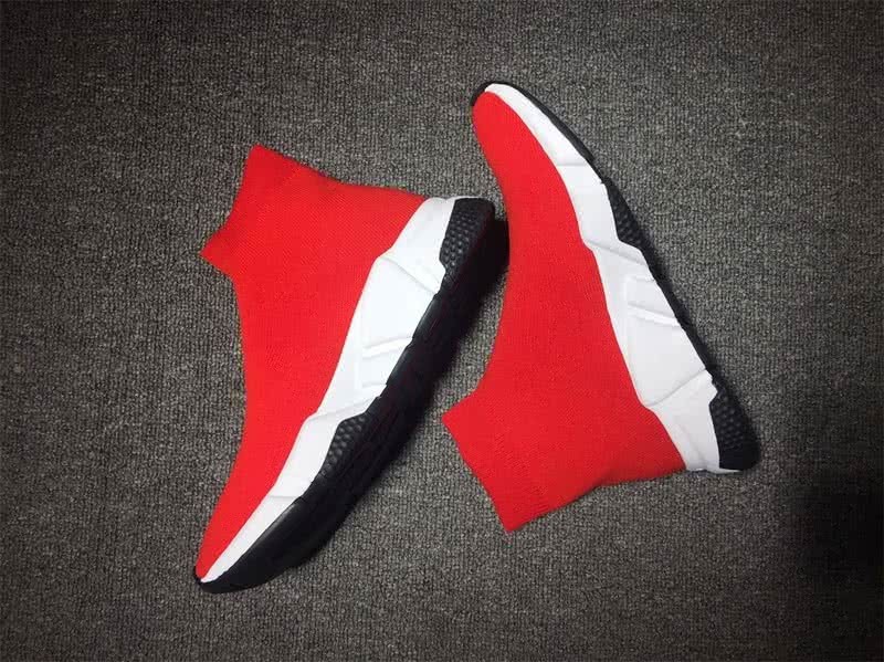 Balenciaga Speed Sock Boots Red with Logo 6