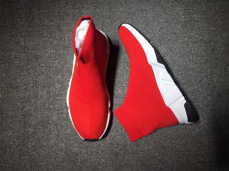 Balenciaga Speed Sock Boots Red with Logo 7